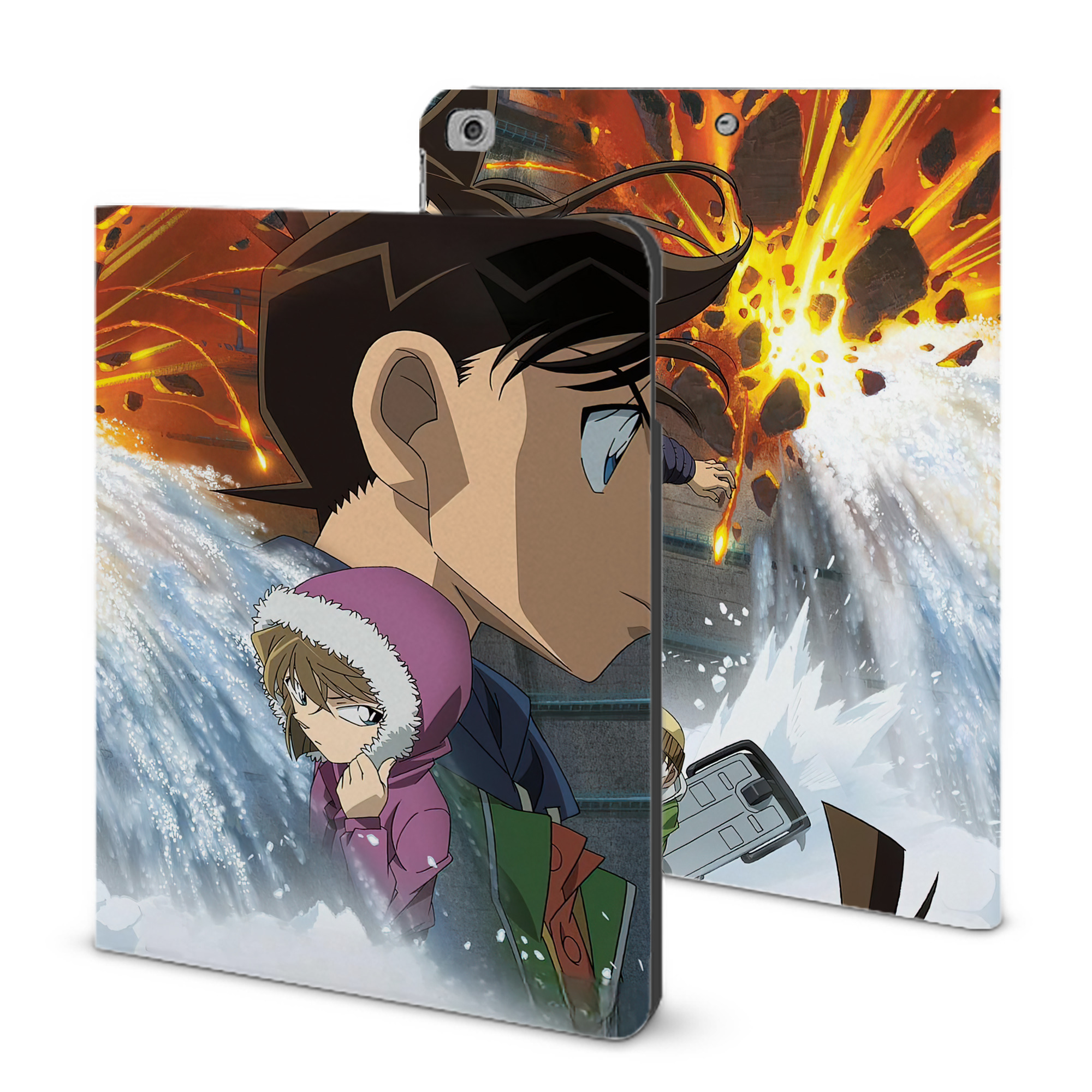 （画像用） 名探偵コナン Detective Conan IPad ケース ブック型 PUレザー TPU 耐衝撃 軽量 薄型 ペン収納なし 全面保護 IPad 各モデル対応